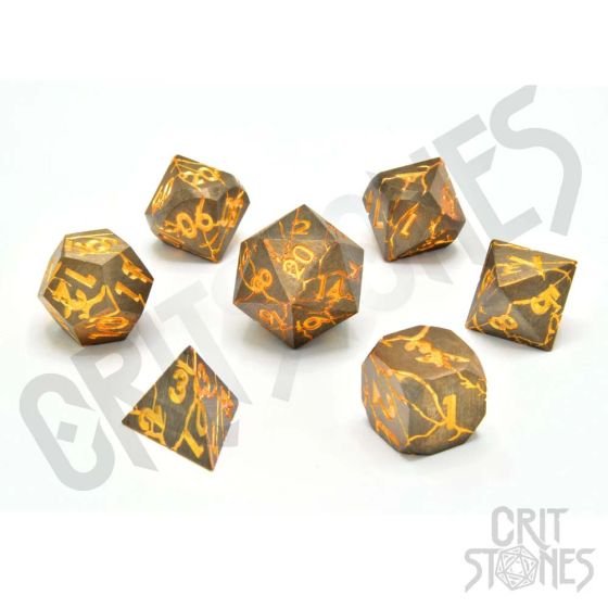 Marred Midas Metal RPG Dice Set