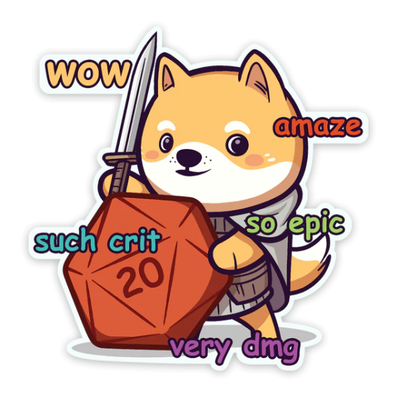 Much Crit Sticker