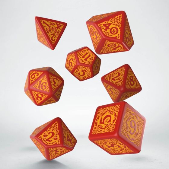 Red & Orange - Dragon Slayer Dice Set - Q Workshop