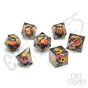 Fire Dragon's Gaze Floating Eye RPG Dice Set