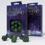 Black & Green 7th Edition Dice Set - Call of Cthulhu