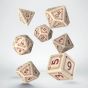 Beige & Burgundy - Dice Set - RuneQuest