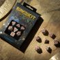 Beige & Burgundy - Dice Set - RuneQuest