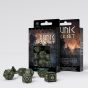 Black & glow-in-the-dark - Runic Dice Set - Q Workshop